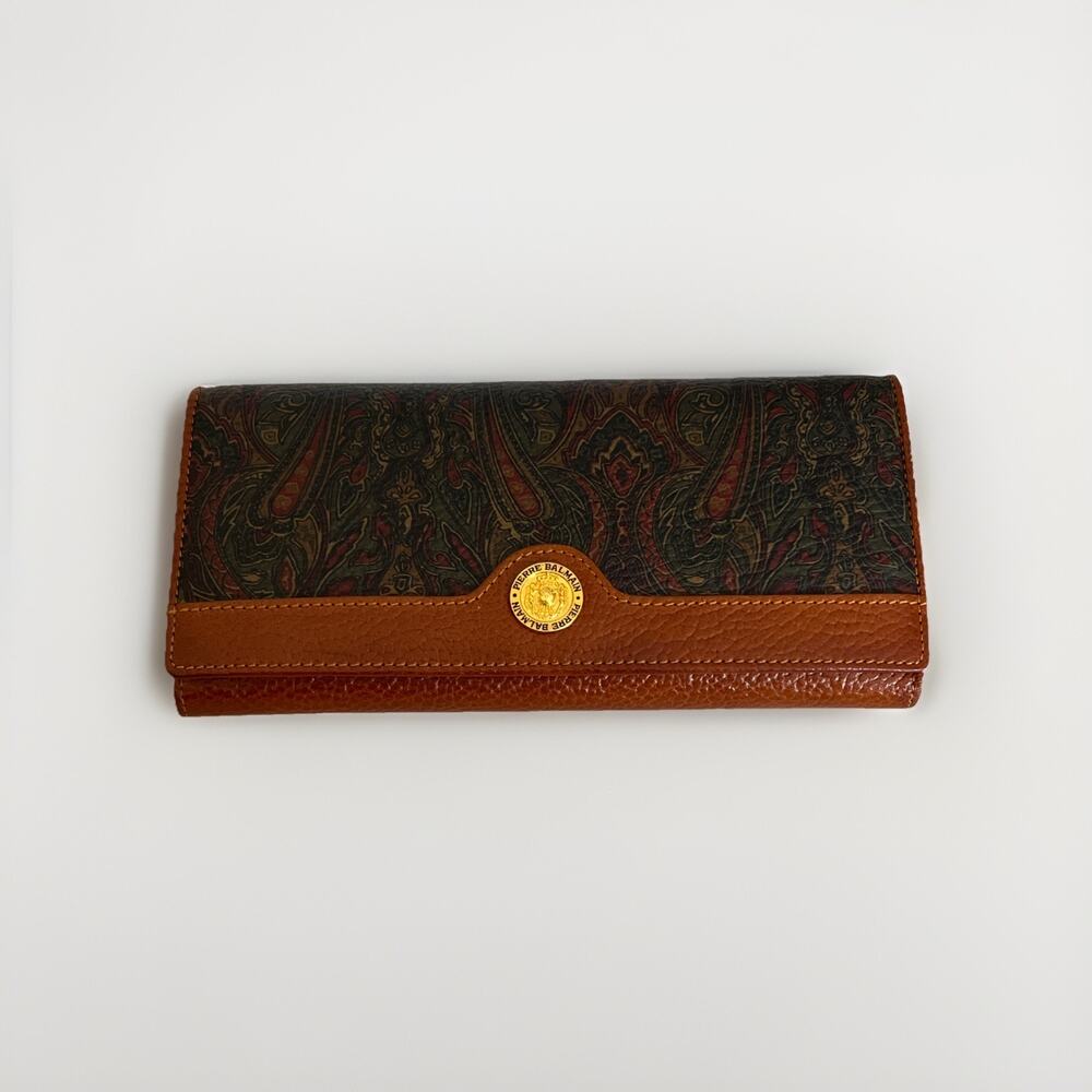 Pierre Balmain Paris Leather & Tapestry Wallet – Made in Italy